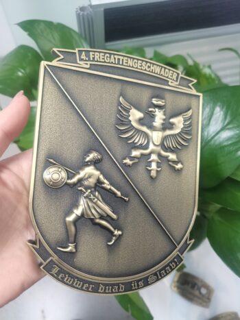 4. FregattenGeschwader – Massives Wappen messingf. – German Navy