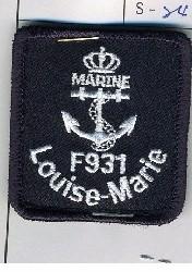 F931 - BNS LOUISE-MARIE - Patch mit Klett - Belgian Navy