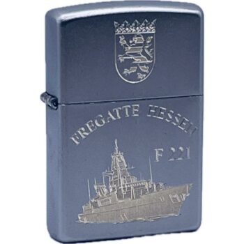 F221 Fregatte HESSEN – ZIPPO Sturmfeuerzeug m. Diamantgravur – German Navy