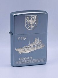 F215 Fregatte BRANDENBURG – ZIPPO Sturmfeuerzeug m. Diamantgravur – German Navy