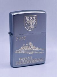 F215 Fregatte BRANDENBURG – ZIPPO Sturmfeuerzeug m. Diamantgravur – German Navy