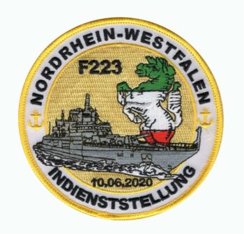 F223 Fregatte NORDRHEIN-WESTFALEN – Patch/Aufnäher Indienststellung 10.06.2020 - German Navy