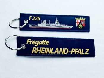 F225 Fregatte RHEINLAND-PFALZ – Schlüsselanhänger kurz Key Chain – German Navy