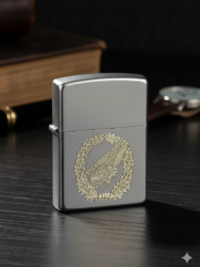 Barettabzeichen der Fallschirmjägertruppe – ZIPPO Sturmfeuerzeug m. Diamantgravur – German Army
