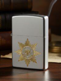 Barettabzeichen der Feldjägertruppe FJgTr – ZIPPO Sturmfeuerzeug m. Diamantgravur – German Army