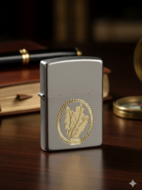 Barettabzeichen der Jägertruppe JägTr – ZIPPO Sturmfeuerzeug m. Diamantgravur – German Army