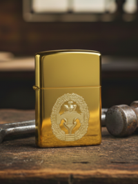 Barettabzeichen der Pioniertruppe PiTr – ZIPPO Sturmfeuerzeug m. Diamantgravur – German Army