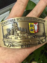 Gürtelschnalle D182 Zerstörer SCHLESWIG-HOLSTEIN - massiv - German Navy