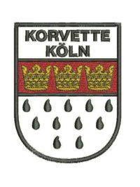 F265 Korvette KÖLN - Patch/Aufnäher schwarz mit Klett - German Navy
