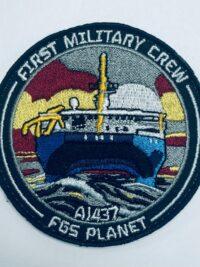 A1437 - PLANET "First Military Crew" - Patch/Aufnäher mit Klett - German Navy