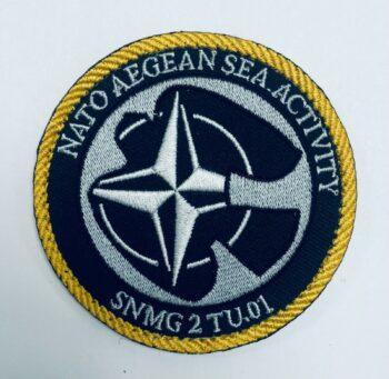 SNMG 2 TU.01 - NATO AEGEAN SEA ACTIVITY - Patch/Aufnäher mit Klett - German Navy