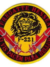 F221 Fregatte HESSEN – Patch/Aufnäher standard - German Navy