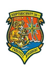 Patch/Aufnäher mit Klett F213 Fregatte AUGSBURG - "HA 100" - German Navy