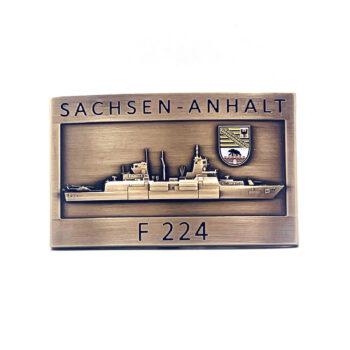 F224 Fregatte Sachsen-Anhalt - Gürtelschnalle massiv - German Navy