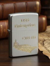CVN 65 USS Enterprise – ZIPPO Sturmfeuerzeug m. Diamantgravur – US Navy