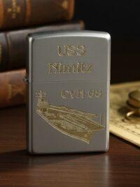 CVN 68 USS Nimitz – ZIPPO Sturmfeuerzeug m. Diamantgravur – US Navy