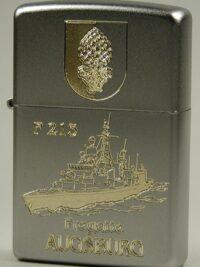 F213 Fregatte AUGSBURG – ZIPPO Sturmfeuerzeug m. Diamantgravur – German Navy