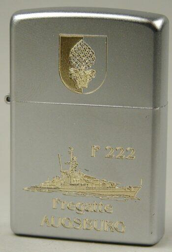 F222 Fregatte AUGSBURG – ZIPPO Sturmfeuerzeug m. Diamantgravur - German Navy