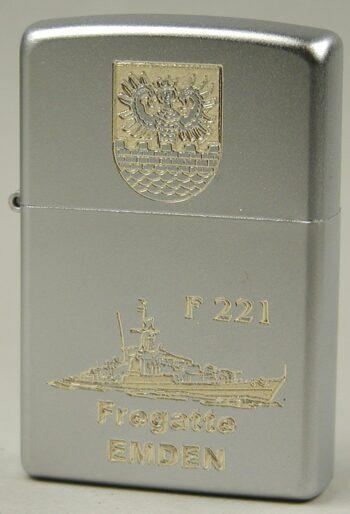 F221 Fregatte EMDEN – ZIPPO Sturmfeuerzeug m. Diamantgravur - German Navy