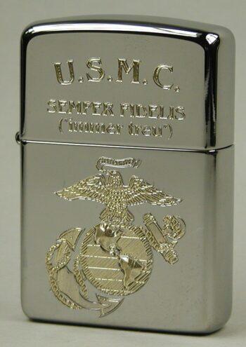 U.S.M.C. Semper Fidelis – ZIPPO Sturmfeuerzeug m. Diamantgravur – US Army