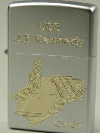 CVN 67 USS J.F. Kennedy – ZIPPO Sturmfeuerzeug m. Diamantgravur – US Navy