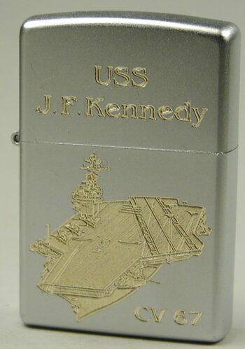 CVN 67 USS J.F. Kennedy – ZIPPO Sturmfeuerzeug m. Diamantgravur – US Navy