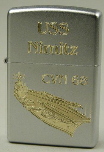 CVN 68 USS Nimitz – ZIPPO Sturmfeuerzeug m. Diamantgravur – US Navy