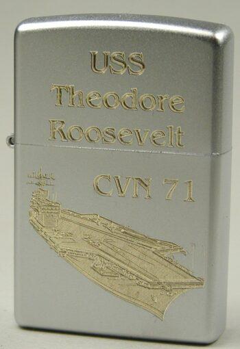 CVN 71 USS Theodore Roosevelt – ZIPPO Sturmfeuerzeug m. Diamantgravur – US Navy