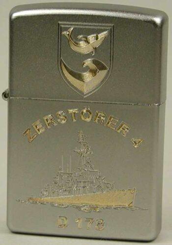 D178 Zerstörer 4 – ZIPPO Sturmfeuerzeug m. Diamantgravur - German Navy