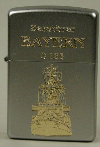 D183 Zerstörer BAYERN – ZIPPO Sturmfeuerzeug m. Diamantgravur - German Navy