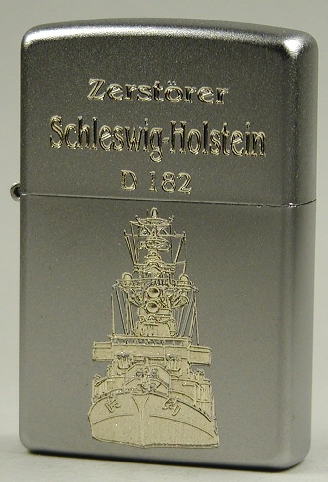 D182 Zerstörer SCHLESWIG-HOLSTEIN – ZIPPO Sturmfeuerzeug m. Diamantgravur - German Navy