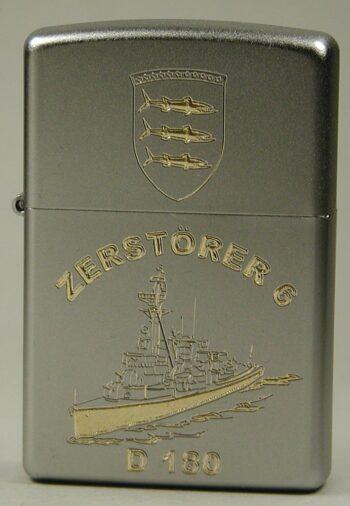 D180 Zerstörer 6 – ZIPPO Sturmfeuerzeug m. Diamantgravur - German Navy