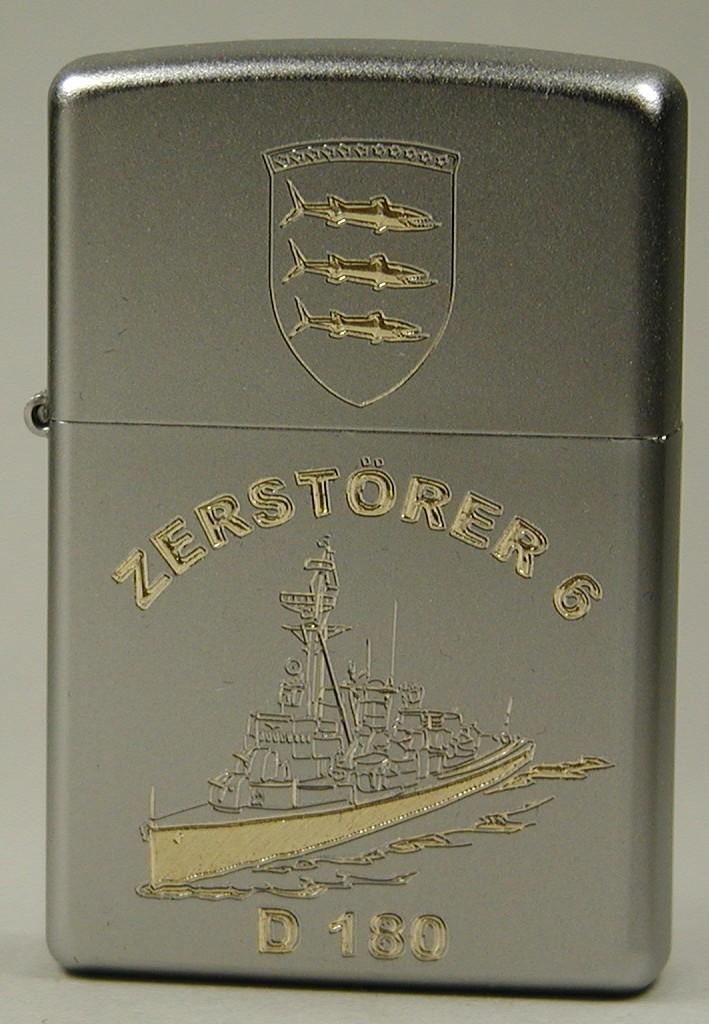 D180 Zerstörer 6 – ZIPPO Sturmfeuerzeug m. Diamantgravur - German Navy