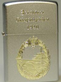 Zerstörer  Kriegsabzeichen 1940 – ZIPPO Sturmfeuerzeug m. Diamantgravur - German Navy
