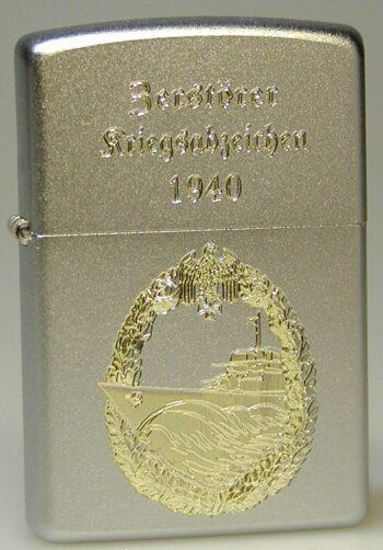 Zerstörer  Kriegsabzeichen 1940 – ZIPPO Sturmfeuerzeug m. Diamantgravur - German Navy