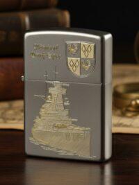 Panzerschiff Admiral Graf Spee – ZIPPO Sturmfeuerzeug m. Diamantgravur - German Navy / WKII