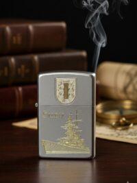 Schwerer Kreuzer Admiral Hipper – ZIPPO Sturmfeuerzeug m. Diamantgravur - German Navy / WKII