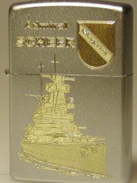 Panzerschiff Admiral Scheer – ZIPPO Sturmfeuerzeug m. Diamantgravur - German Navy / WKII