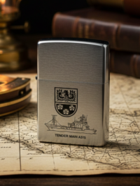 A515 Tender MAIN - ZIPPO Sturmfeuerzeug m. Ätz-Print Gravur - German Navy