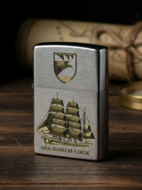 A60 Segelschulschiff GORCH FOCK - ZIPPO Sturmfeuerzeug m. Diamantgravur - German Navy
