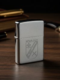 Marinefernmeldeschule MFmS - LGA - ZIPPO Sturmfeuerzeug m. Ätz-Gravur - German Army