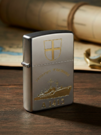 A1413 Versorger FREIBURG – ZIPPO Sturmfeuerzeug m. Diamantgravur - German Navy