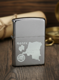 EUFOR MONUC Kongo  EUFOR RD Congo – ZIPPO Sturmfeuerzeug m. Diamantgravur – German Army